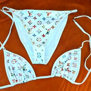 Louis Vuitton Classic Vintage Flower Monogram Bikini!!
